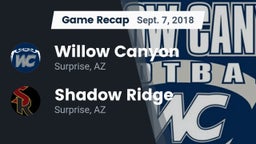 Recap: Willow Canyon  vs. Shadow Ridge  2018