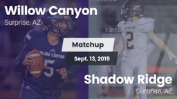 Matchup: Willow Canyon vs. Shadow Ridge  2019