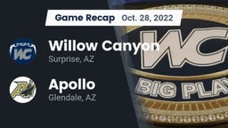Recap: Willow Canyon  vs. Apollo  2022