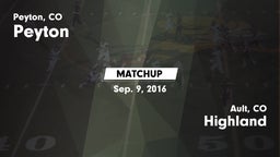 Matchup: Peyton vs. Highland  2016