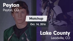 Matchup: Peyton vs. Lake County  2016