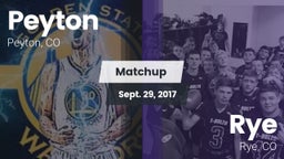 Matchup: Peyton vs. Rye  2017