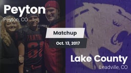 Matchup: Peyton vs. Lake County  2017