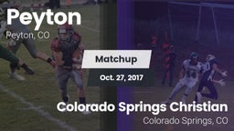 Matchup: Peyton vs. Colorado Springs Christian  2017