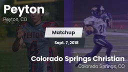 Matchup: Peyton vs. Colorado Springs Christian  2018