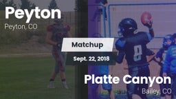 Matchup: Peyton vs. Platte Canyon  2018