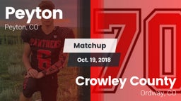 Matchup: Peyton vs. Crowley County  2018