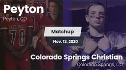 Matchup: Peyton vs. Colorado Springs Christian  2020