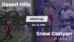 Matchup: Desert Hills vs. Snow Canyon  2016