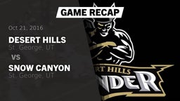 Recap: Desert Hills  vs. Snow Canyon  2016
