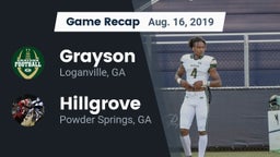 Recap: Grayson  vs. Hillgrove  2019