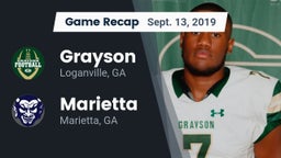 Recap: Grayson  vs. Marietta  2019
