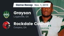 Recap: Grayson  vs. Rockdale County  2019