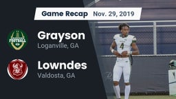 Recap: Grayson  vs. Lowndes  2019