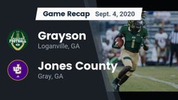 Recap: Grayson  vs. Jones County  2020