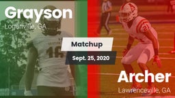 Matchup: Grayson  vs. Archer  2020