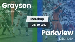 Matchup: Grayson  vs. Parkview  2020