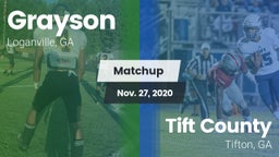 Matchup: Grayson  vs. Tift County  2020