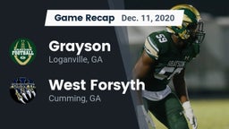 Recap: Grayson  vs. West Forsyth  2020