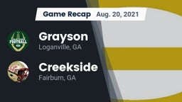Recap: Grayson  vs. Creekside  2021