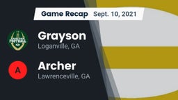 Recap: Grayson  vs. Archer  2021