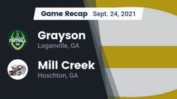 Recap: Grayson  vs. Mill Creek  2021