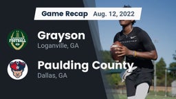 Recap: Grayson  vs. Paulding County  2022