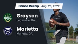 Recap: Grayson  vs. Marietta  2022