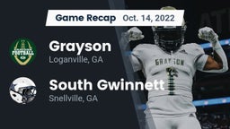 Recap: Grayson  vs. South Gwinnett  2022