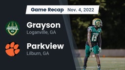 Recap: Grayson  vs. Parkview  2022