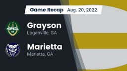 Recap: Grayson  vs. Marietta  2022