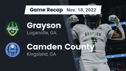 Recap: Grayson  vs. Camden County  2022
