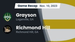 Recap: Grayson  vs. Richmond Hill  2023