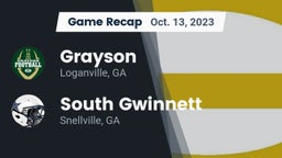 Recap: Grayson  vs. South Gwinnett  2023