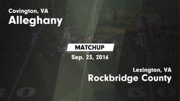 Matchup: Alleghany vs. Rockbridge County  2016