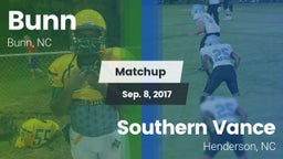 Matchup: Bunn vs. Southern Vance  2017