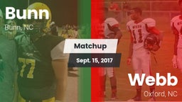 Matchup: Bunn vs. Webb  2017