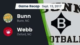 Recap: Bunn  vs. Webb  2017