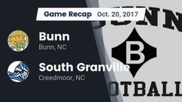 Recap: Bunn  vs. South Granville  2017