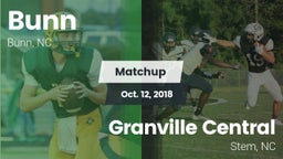 Matchup: Bunn vs. Granville Central  2018