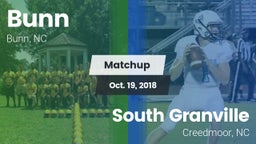 Matchup: Bunn vs. South Granville  2018