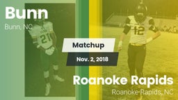 Matchup: Bunn vs. Roanoke Rapids  2018