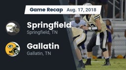Recap: Springfield  vs. Gallatin  2018