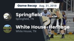Recap: Springfield  vs. White House-Heritage  2018