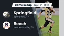 Recap: Springfield  vs. Beech  2018