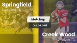 Matchup: Springfield vs. Creek Wood  2018