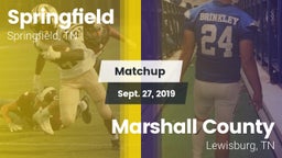 Matchup: Springfield vs. Marshall County  2019