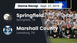 Recap: Springfield  vs. Marshall County  2019