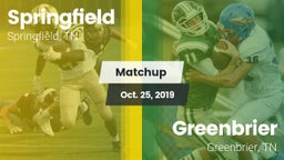 Matchup: Springfield vs. Greenbrier  2019