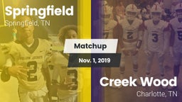 Matchup: Springfield vs. Creek Wood  2019